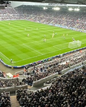 Paul Blackthorne Instagram - Well me, Tadge, Godson @leo.arney and Miles turned up at @nufc last night, unfortunately @arsenal didn’t!
Despite the result a great night had by all at the magnificent St James’ Park.
Unbelievable passion from the Toon Army, brilliant fans.
Thx for a great night !