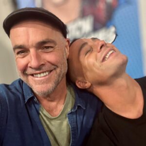 Paul Blackthorne Instagram - It’s a nice picture of @coltonlhaynes resting his head on my shoulder.
Such a lovely fellow.