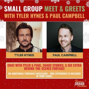 Paul Campbell Instagram - This. Is. Going. To. Be. Fun. 

After the photos with Santa on Saturday, Tyler Hynes and Paul Campbell will be offering small group meet & greets where you can ask questions, share stories, and even see some additional behind-the-scenes footage! This opportunity is INCLUDED in all ticket types, so you can’t miss out on this intimate experience! 🎅🏼🥰✨
.
@tyler_hynes @paulcampbellofficial 
#HallmarkChannel #Hallmark #HallmarkMovies #HallmarkChristmasMovies #Christmas #ChristmasMovies #Holiday #FanConvention #Convention #Movie #RomanceMovies #Romcoms #Home #Family #MovieNight #Drama #Celebrity #RomaDrama #RomaDramaLive #RoadToRomaDrama