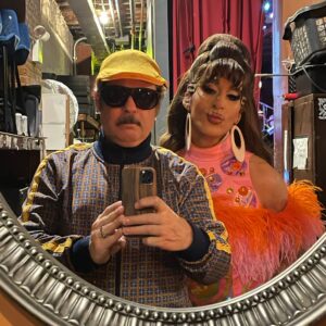 Paul F. Tompkins Instagram - Last night’s Varietopia marked the stage debut of Original Fig (the hat isn’t quite right, next time you see him it will be correct). I could not have been more thrilled that Jackie Cox was present at this historic occasion. Name a more iconic duo but please make it fast I am on hold with customer service about some faulty scuba tanks