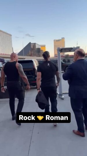 Paul Heyman Instagram - The People’s Champ @therock, The Tribal Chief @romanreigns, The Wiseman @paulheyman all leave @tmobilearena TOGETHER (?!) after an explosive #WrestleMania XL Kickoff.