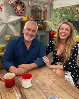 Paul Hollywood Instagram - Sorry Prue, Blake (@blakelively) has taken your seat… welcome to cake corner Blake 😁#legendinthetent #getbaking  @vancityreynolds