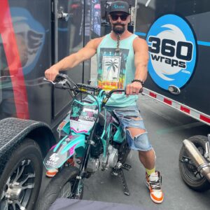 Paul Lloyd Jr. Instagram - When I was 10 years old I asked Santa (played by my dad) to get me a motorcycle. Suzuki DS 80cc in yellow and blue. Same size as this. I still have some scars but the memories are forever. I never lost a race on that bike. Maybe cause the other kids had 50cc’s. 😂