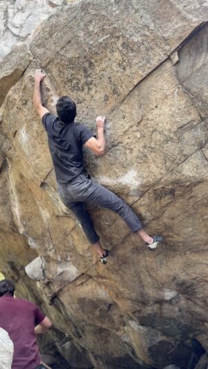 Paul Robinson Instagram - 4mil prophet, V12 (3rd ascent). Such a heinous one. Those start crimps are tiny and sharp as hell! Psyched to finish this one off. Stoked on these spring afternoon at the tracks boulder! #bouldering @ramrod92 @tchadx @frank__decaro @kat_doerr @bobbysorich