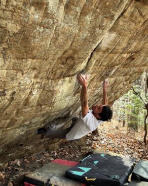 Paul Robinson Instagram - One of the best in the south, “wookie charms,” V12/8A . Grateful for the amazing weather good people and awesome sends I was able to have while on my short trip to Chattanooga. Board comp tonight, some on our to support if you are in the area! #bouldering