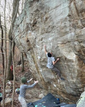 Paul Robinson Instagram - I came down to Chattanooga back in late March hoping for a few days of good weather before the southern heat really set in. During that short stay, @jgass520 and @wookiepower19 showed me the killing wall which I was completely blown away by. I immediately noticed a line of holds that climbed directly into the tall and committing, “hit man” from down and left. We tried the line a little that warm March evening and I vowed to come back to hopefully put my name on this pristine piece of stone. Fast forward to yesterday, with damn near perfect conditions and the same awesome crew, I managed to make the first ascent of this perfect line which I am calling, “The Red Room,” after the famous short story by HG Wells due to the lines intimidating and scary exit. This has to be one of my better fa’s to date and I’m stoked for more people to get on it! My skin is kinda low and I have to do a board comp on Thursday but I’m hoping to get out tomorrow to sample a little more down here before leaving on Friday! #bouldering
