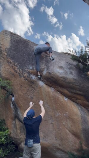 Paul Robinson Instagram - Between the rain spells it’s been fun to check out a few boulders I hadn’t done on past trips! Here is a rad one called, “Strategic Balance,” 8A/V11. #bouldering video: @frank__decaro