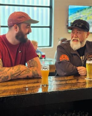 Paul Sun-Hyung Lee Instagram - May the Fourth be with you!  Here’s our brewer Connor talking with @themandalorian star Paul Sun-Hyung Lee (@angryappa) a couple of weeks ago.  Wonder what they’re chatting about? Comment below with your guesses! The force is definitely strong with these two!