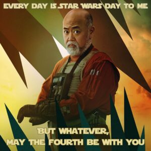 Paul Sun-Hyung Lee Instagram - This was true last year, and the year before that, and the year before that and… well you get it. Happy Star Wars day!

Portraying Captain Carson Teva has been a dream come true. Star Wars has been a part of my life for as long as I can remember and there are times I still can’t believe it.

I’m so humbled and honoured to be a part of this Galaxy far, far away, filled with awesome fans, creatives, performers, artists, writers, directors, and luminous beings of light!

Aim high. Keep dreaming, and may the Force be with you!

#maythefourthbewithyou #starwars