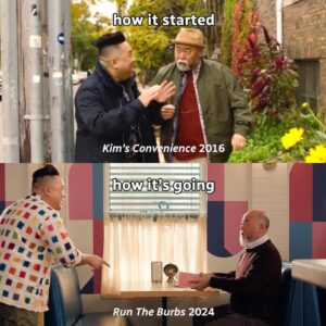 Paul Sun-Hyung Lee Instagram - How It Started vs. How It’s Going with @andrewphung and @angryappa 🫶

Don’t miss out on the Season Finale of @runtheburbs tomorrow at 9:30pm on CBC, featuring the very special guest star Paul Sun-Hyung Lee! Catch up on all the episodes streaming for free on @cbcgem via link in bio. | @cbcomedy #RunTheBurbs #OkSeeYou