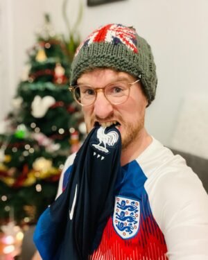 Paul Taylor Instagram - See you fuckers in the Quarter Final. Except I won’t because my show is at 7:30pm on Saturday 😒🇫🇷🏴󠁧󠁢󠁥󠁮󠁧󠁿🍻