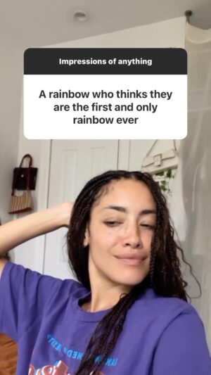 Paulina Singer Instagram - Im posting my series of inanimate object impersonations get ready 

Happy pride rainbow freakies 🦄🏳️‍🌈

#funny #impersonation #comedy #anxietyrelief #depressionhelp #laugh