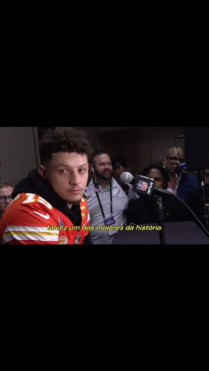 Paulo Antunes Instagram - Patrick Mahomes na coletiva dos Chiefs! #NFL #futebolamericano #SuperBowlLVIII #superbowlnaespn