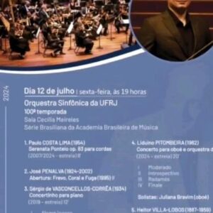 Paulo Costa Lima Instagram - 6a feira dia 12 de Julho na Sala Cecilia Meireles
Estreia brasileira da minha Serenata Ponteio para Cordas

Falo em sabor brasileiro porque esse tipo de melodia (com acento nordestino) passou a ser muito usado como representação do nacionalismo musical brasileiro. Nessa peça jogo com as fricções entre representações de Brasil e de Bahia...