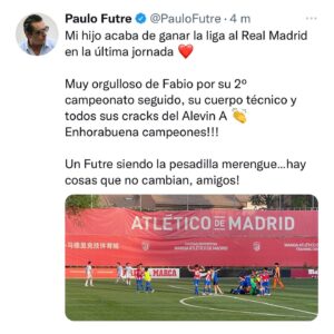 Paulo Futre Instagram - De padres a hijos ❤️ #AupaAtleti