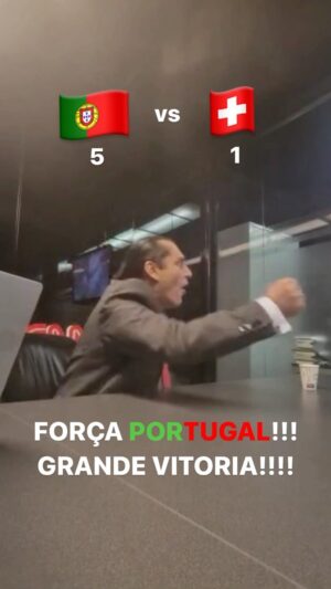 Paulo Futre Instagram - QUARTOS DE FINAL !!!! 🙌 FORÇA @portugal !!!!!!!!!! 🇵🇹🇵🇹🇵🇹 @ruisantosoficial 📺 @tvioficial 📺
#PortugalSwitzerland #WorldCup2022 #Portugal #🇵🇹