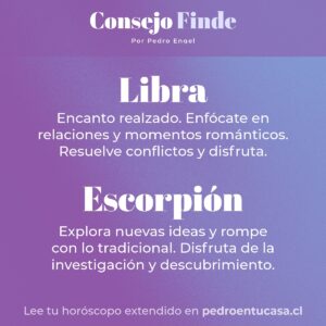 Pedro Engel Instagram - Un consejo para cada signo 💜 que tengan un lindo fin de semana gente querida 🙏✨