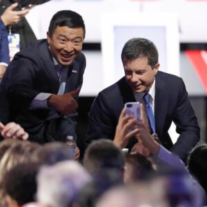 Pete Buttigieg Instagram - So many of the issues @andrewyang2020 raised during his campaign have taken on new meaning in recent months, and we have a lot to catch up on, so I figured it's time to officially bring #TeamPete and the #YangGang together (online, of course). Join us here tomorrow 5/7 at 4:30pm ET for an Instagram Live!

Photo: John Minchillo / AP
