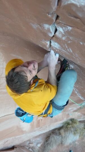 Pete Whittaker Instagram - Hello there 👋 
Put together a little vid of some redpoints on Stranger Than Fiction, which can be found on the @wide_boyz Youtube Channel. Worth a chuckle if you want to watch me working hard at the end 😅

The redpoint crux on STF, takes in a thin section of crack and a final mantle to reach the chain.

Just before starting this sequence I'd rested the right hand so I was able to pull the deep lock (in the video), but as a consequence put alot of pump in the left hand and nearly fell on the move to the lip (a move which previously I was certain I couldn't fall on...definitely nearly did 😅). A fight to the end on this one!

Myself and @tompaulrandall have finished our trip on Stranger, but in our latest vid we're doing a Movember Fundraiser for Cancer Research, so if you get the chance we'd love for you to check it out 💪

📽️ @mariaugustahs 

@wildcountry_official 
@patagonia_climb 
@sterlingrope 
@unparallelup
