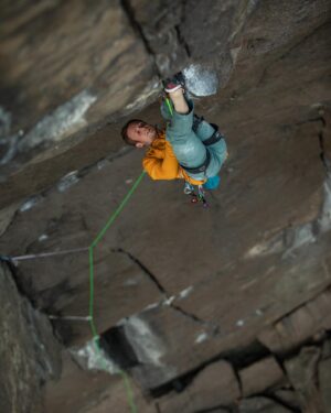 Pete Whittaker Instagram - I must admit, I wasn’t expecting to do the full line this season. But there we go, it happened!!

Fun (and pumpy) to finally make the first ascent of Crown Royale, which is up there with the hardest bit of trad climbing I’ve done.

It was definitely the full 100m ‘Irish Mega Pitch’ experience I was hoping for, with the weight of the rope pulling me back at the end of the steep section. Followed by another 20m of mandatory rope drag on the easier top out climbing. Then finally, untying at the end of the 80m rope and soloing the remaining 20m to the summit of Profilveggen.

I haven’t fully decided on a proposed grade for the line yet, I’ll have a think over the coming days. It came as a slight surprise doing it this season, due to the weather forecast and timings, so I haven't thought that far ahead yet.

📸 @andrew_burr @patagonia_climb
