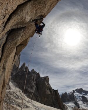 Pete Whittaker Instagram - A mixed first trip into the mountains of Patagonia. Whilst I was psyched to be there, it was hard to enjoy it to the fullest as I started getting ill the day before walking in.

I felt close to bailing every day, but always just decided to give it a look...which ultimately ended with us topping out on El Mocho. 

We'd hoped to make an all free ascent of a previous aid line, but I struggled to put my fair share in and as it was quite tricky, we didn't quite manage. All the moves were done, but not quite enough in a row to make a full free ascent.

However, the climbing was absolutely amazing, and we did make free ascents of previous aid pitches. The one pictured (previously A2) turned out to be around E6, and something you wouldn't want to fall on...especially given the location.

This place really demands full focus the whole time, as an accident of any kind is going to leave you in a really sticky situation, even if it's just something as minor as a twisted ankle. The Mountains here aren't to be taken lightly.

Thanks Sean and Julia for the trip

Climbing photos 📸 @julia.cassou 

@patagonia_climb @wildcountry_official @unparallelup @sterlingrope
