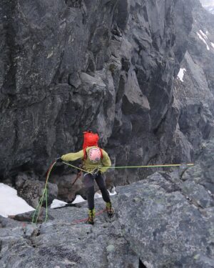 Pete Whittaker Instagram - Sørveggen (South Wall) of Gjertvasstind
With 'condensed weekend warriors' @mariaugustahs and @salvesenfjellsport 

nice to get back in the hills and on some technical mountainous terrain/cracks after so much plastic pulling recently.

2nd free ascent? after @lmsolber and @sveslegard 

1. Notice the ice splitter on the left   Øyvind demonstrates crimping cray

2. Setting off on crux

3. Top of crux pitches (was intending to link 2 together, ended up linking 3 by accident 😅)

4. Mari following second to last pitch

5 & 6. Actually the approach even though it looks like the decent...

7. Ended up being a long day. Estimated time back home > Sunday at 11pm. Actual time home > Monday 9pm 😂

A very nice route and trip, thanks Mari and Øyvind

@patagonia_climb
@wildcountry_official 
@sterlingrope 
@unparallelup