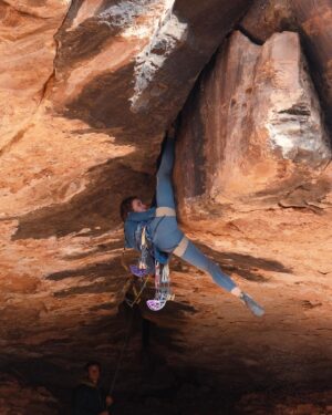 Pete Whittaker Instagram - This location and these roof cracks never disappoint. The moves on these routes are never that hard, but they’re often long and provide great endurance challenges, which is perfect onsight attempt territory, even on the harder grades.

Although @tompaulrandall and I spent a whole month long trip dedicated to checking out caves and roof cracks in this area, it still always excites me to recast an eye into the interesting caves we never got round to.
Having spent a lot of time here now it feels as though Tom and I picked the attainable big cherries, but...there are for sure still many smaller and possibly more difficult belters to be had. Infact, what am I saying? There are still huge cracks out there, but you might want to pitch those 😉 we called it good at a 100m roof pitch.

@mariaugustahs and I had the chance to jointly develop 3 new routes here over the last 3 days, which provided sizes from Hands to Chicken Wing 
Pic 1 and 2 - Mari just about to swing and rotate through to the perfectly placed pocket on 'Drama Mamma' the 5.12
Pic 3 and 4 - Me about to enter The Pleasure Box on the Dog-legged crack of ‘Witness The Splitness’, 5.13 (onsight)
Pic 5 - Mari on the cupped hands splitter of ‘Witness The Slitness’ 5.12 