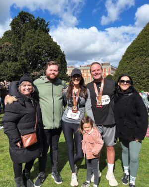 Peter Dale Instagram - First half marathon completed ! Absolutely buzzing 👊🏻❤️. Never thought I’d be able to do that !! 
Great work partner @amylbirchall . Love you ❤️🏃🏼🏃🏻‍♀️