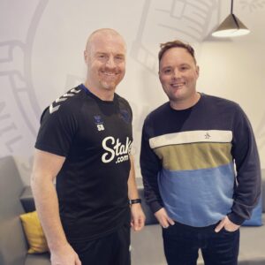 Peter Dale Instagram - Talking bleep tests, questionnaires, wheel of fortune and the Merseyside Derby this morning !! Thanks to the brilliant people at @everton for having me . On @socceram tomorrow morning 👊🏻