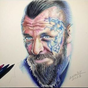 Peter Franzén Instagram - This week on #historyvikings #art & #people , an amazing drawing by @zumby_13  from #brasil
