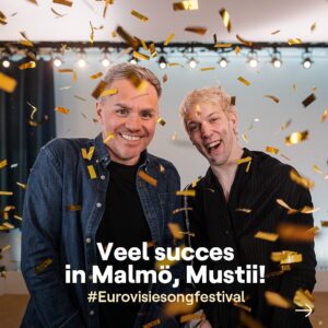 Peter Van De Veire Instagram - Hij dacht dat ’t een foto was, maar dat liep even anders. Surprise, @mustiimusic, en heel veel succes in Malmö! #Eurovision2024