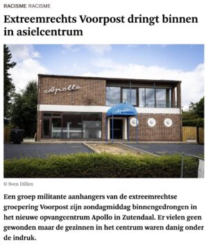 Petra De Sutter Instagram - Degoutante intimidatie. Extreemrechts toont nog maar eens haar ware gelaat.

Gezinnen met kinderen belagen met vuurpijlen en rookbommen. Dat is vele bruggen te ver. 

Laat ons dit collectief ten strengste veroordelen.