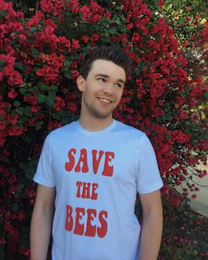 Peyton Clark Instagram - Check out @tsforbees and see what all the buzz is about! 🐝 #savethebees
