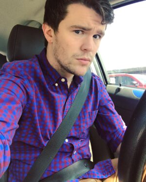 Peyton Clark Instagram - Slightly Stressed Slouching Scruffy Smoldering Sitting Still Seat-belted Selfie
