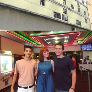 Peyton Clark Instagram - It was a private, one-time only screening for cast & crew, but I'm glad the theater still added us to the marquee for whatever reason. Can't wait for you guys to see it! I'll let you know as soon as we find out more about distribution. #SquadGoalsMovie 🎥