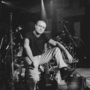 Phil Collins Instagram - Phil in the studio, circa 1994 🥁  Photo by Gemma Levine