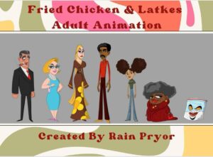 Phil LaMarr Instagram - Here’s a sneak peak of some artwork of a new animated piece from @rainpryor ! Get ready for some black/jewish craziness! I play cocaine! My dream role! #animation #cartoonart #cartoon #comedy #black #jewish #family #richardpryor