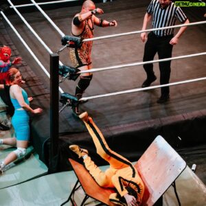 Phil Wang Instagram - Going through a table might be the proudest moment of my life. @thewrestliiing was sensational. Big up @maxandivan, @berksnest and @jfllondon 

And thank you @princeofmumbai3 for being such a generous and kind mortal enemy 

Condolences to @josierones. Will keep the belt warm

#KillWang 👲🏻🤼‍♂️🏟️

📸: ImagePlotter 📹: @capturedbycorinne