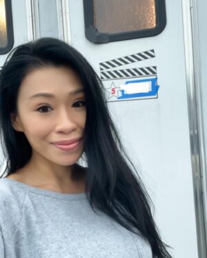 Phuong Kubacki Instagram - Rain or shine, the show must go on!! Big thanks to @lindsaychag1 #featurefilm #onset #rainyday #lifetime #asianactress #bts #workingontheweekend