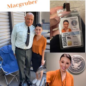 Phuong Kubacki Instagram - Had so much fun playing an #nsaagent with this legend @laurence_fishburne as my general!! He’s seriously so talented and nice and even told me I did “great work”!😆 I hope you all enjoy watching this hilarious series #Macgruber streaming on @peacocktv today! Big thanks to @bankstontalent and #kathrynbrinkcasting !  Also thanks to production for giving me these comfy slippers so I didn’t have to walk around in heels 👠all day. 🙌🏻 @establishedartists @andreacourtney_manager #actorlife #bookedit #sagaftra #asianactress