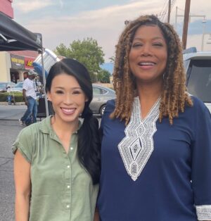Phuong Kubacki Instagram - Such a pleasure working with this 👑QUEEN!!! @queenlatifah ! Check out End of the Road on @netflix ! Big thanks to @bankstontalent @kiiraarai @entlab.la 

#actorlife #asianactress #filmactor #sagaftra #queenlatifah #endoftheroad