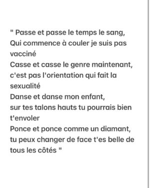 Piche Instagram - Dans ce post y’a deux exclus :

Les paroles du pré refrain de mon nouveau single et le shooting jamais sorti de la première et unique fois où je me suis tucké .

Vous avez le droit de me dire ce que vous préférez .