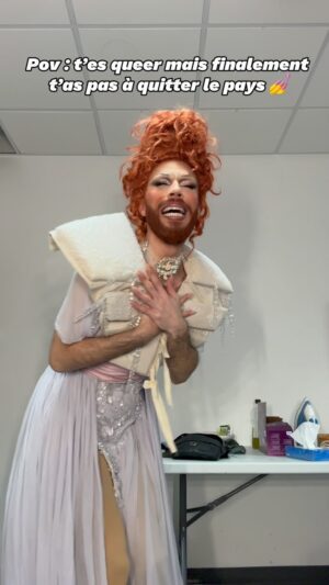Piche Instagram - On les as Titaniqué mais faite pas comme moi gardez le gilet de sauvetage au cas où 🥲 

Un peu djumour après TANT de stresse 🫶

Look @geoffreymingot 
Wig @sheinaratanjabi 
❤️✨

#dragracefrance #titanic #piche