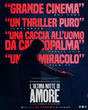 Pierfrancesco Favino Instagram - Italians do it better

Ora al cinema

L'Utima Notte di Amore, di Andrea Di Stefano

Con 
@linda_caridi 
@francescodileva_official 
#antoniogerardi 

@visionfilmdistribution 
@theindianaway 
@memo_films1 
@adler_entertainment 
@skyitalia 
@fosforopress 
@carryover_pr 
@marcoisaccocohen