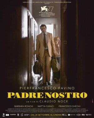 Pierfrancesco Favino Instagram - Sono felice di presentarvi il manifesto di Padrenostro, film in concorso alla 77. Mostra Internazionale d'Arte Cinematografica di Venezia il 4 settembre e in sala dal 24 settembre.

#PADRENOSTRO 
@visionfilmdistribution 
@lungtafilm 
#pkocinema
@tendercapitalproductions 

@labiennale 
#Venezia77 

@goodnoce 
@barbara_ronchi_ 
@mattiagaraci 
@francescogheghi_nervetto