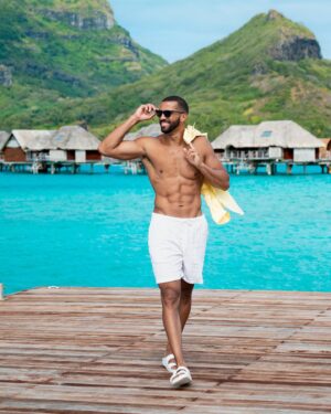 Pierre Abena Instagram - Time stands still amongst the magic of Bora Bora. The moment I arrived at the @fsborabora was like stepping into heaven on earth 🌎 🌴🛖💫 📸 @vincentbrossaultphoto