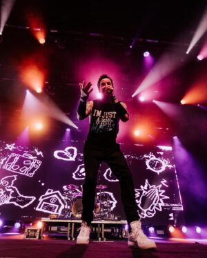 Pierre Bouvier Instagram - Night 1 in Brasil. 🇧🇷🇧🇷🇧🇷. Sao Paolo x Simple Plan. SP💛SP.  I wanna be fest tonight!! LFG🔥🔥🔥
📸 @annaleemedia