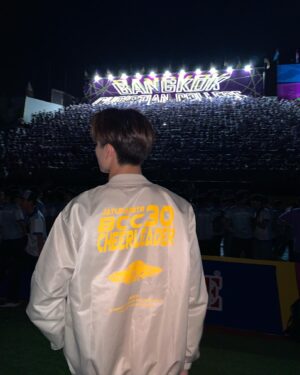 Ping Krittanun Aunchananun Instagram - 💜💛 #jaturamitr30th #bcccheerleader