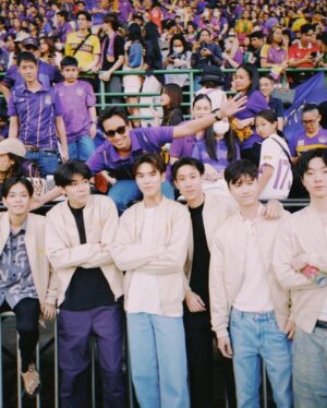 Ping Krittanun Aunchananun Instagram - 💜💛 #jaturamitr30th #bcccheerleader