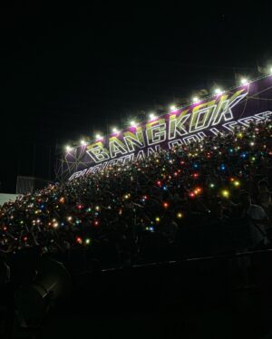Ping Krittanun Aunchananun Instagram - 💜💛 #jaturamitr30th #bcccheerleader